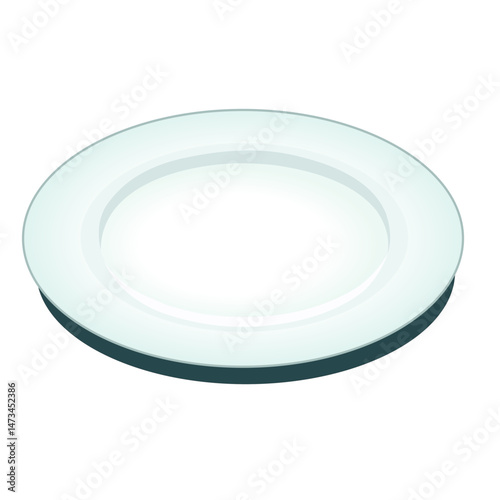 Glass Plate Vector Illustration