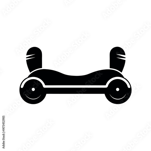 Hoverboard Black Vector Silhouette Design