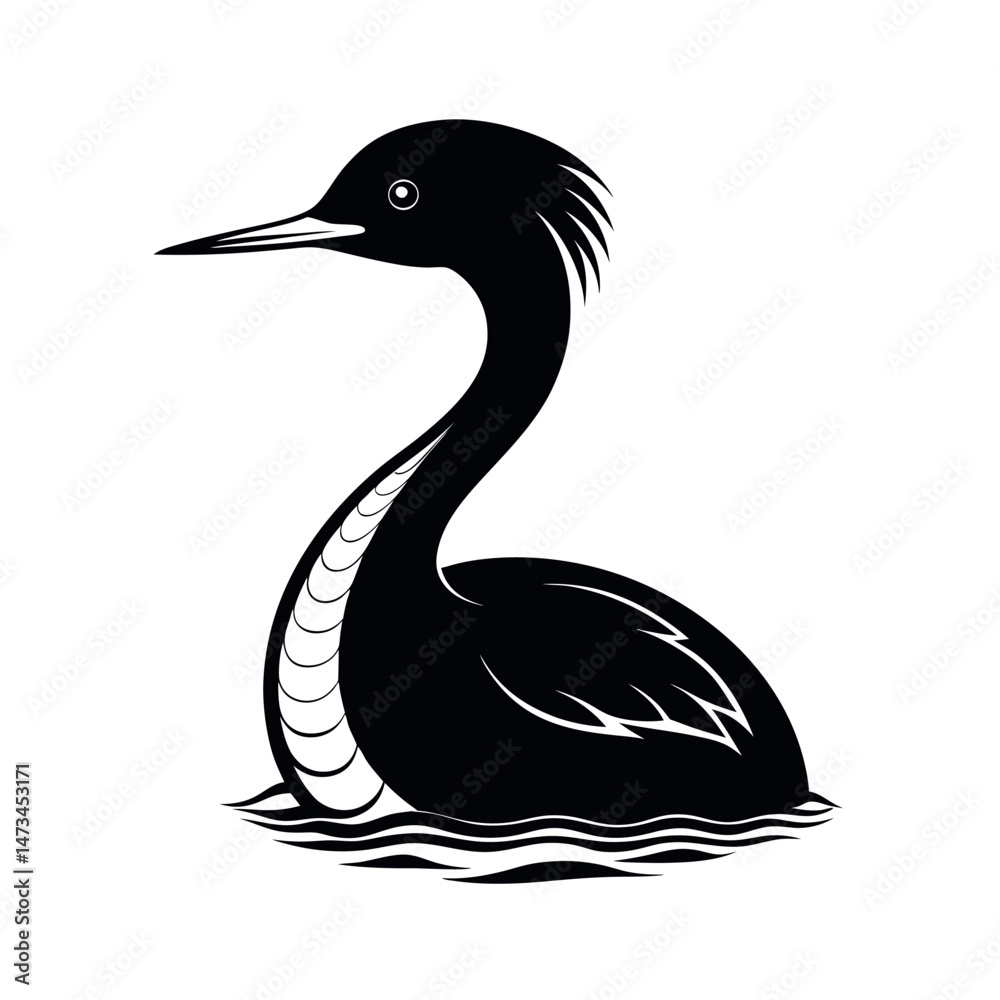 Junin Grebe Waterfowl Bird Vector Design Junin Grebe Waterfowl Bird Vector Design