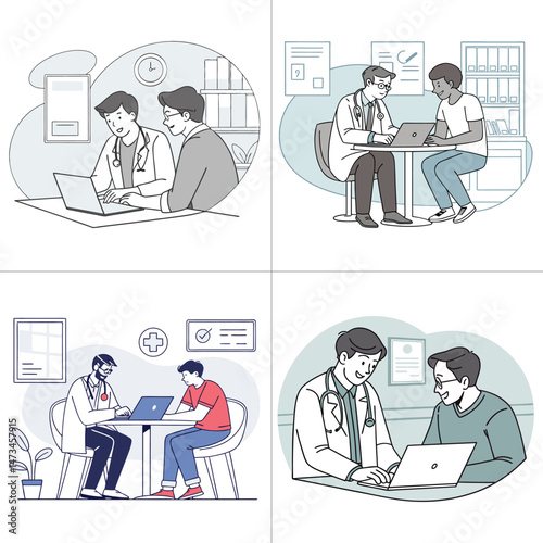 doctor patient illustration