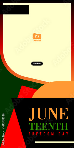Juneteenth Freedom Day abstract vector illustration. Banner design for greetings, advertisements, annual events June 19