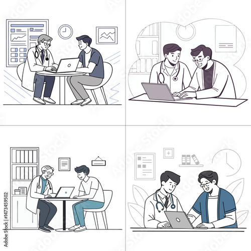 doctor patient illustration