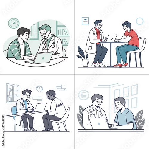 doctor patient illustration