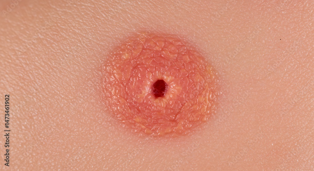 Fototapeta premium Close Up Of A Skin Lesion Detailed Medical Image
