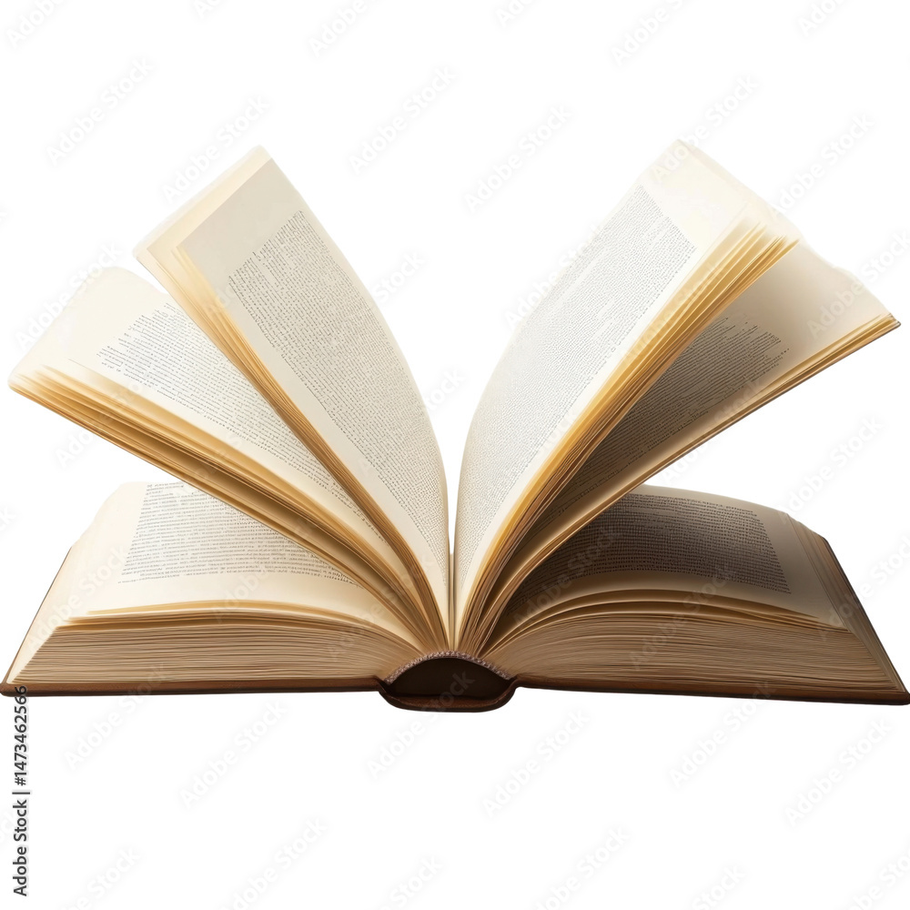 Obraz premium Blank open book on transparent background