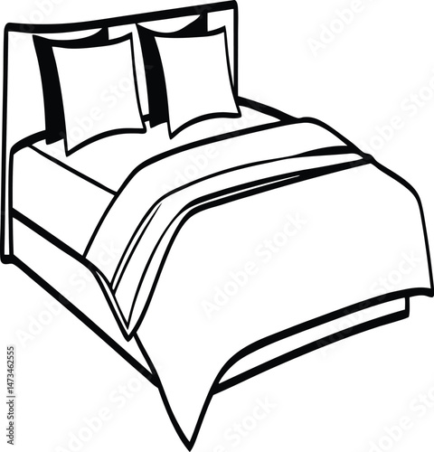 bed with pillows