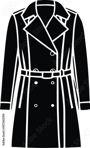 black and white coat