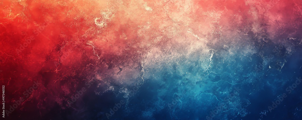 Obraz premium Red-Blue Gradient Background with a Grainy Texture, Generative AI