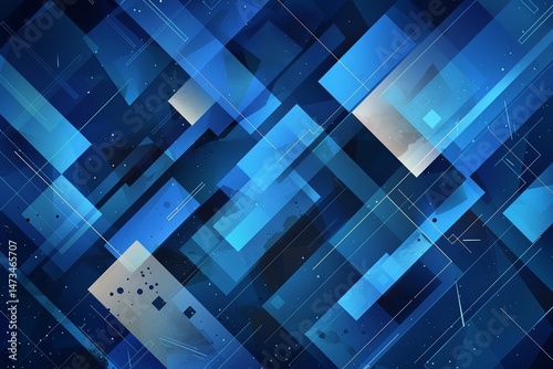 vector stylish blue geometric abstract background