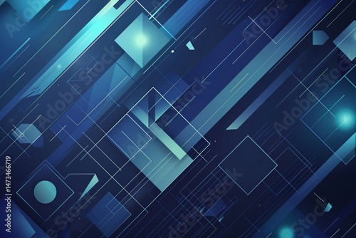 vector stylish blue geometric abstract background