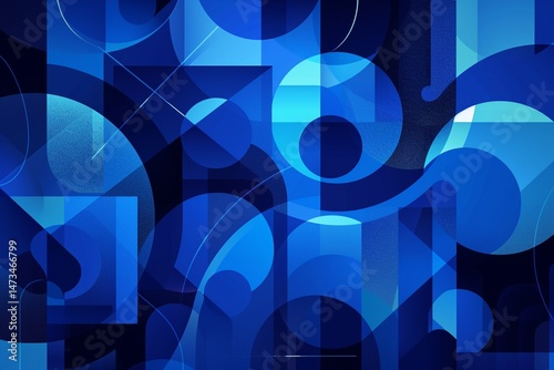 vector stylish blue geometric abstract background