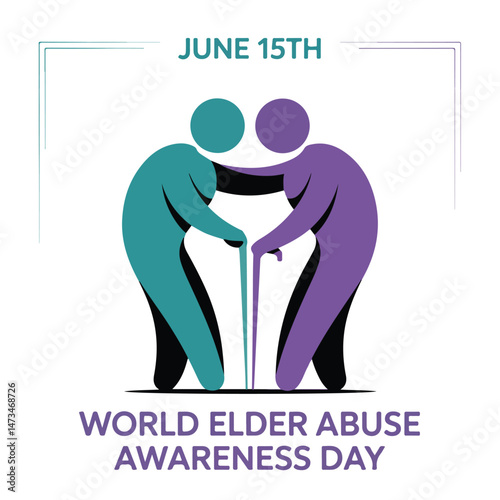 World Elder Abuse Awareness Day Minimalist Graphic