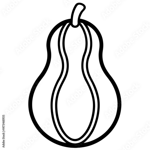 Minimal Chayote Vector Icon