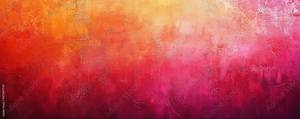 Fototapeta premium Orange-Pink Gradient Background with a Grainy Texture, Generative AI