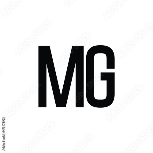 MG monogram logo design letter text name symbol monochrome logotype alphabet character simple logo
