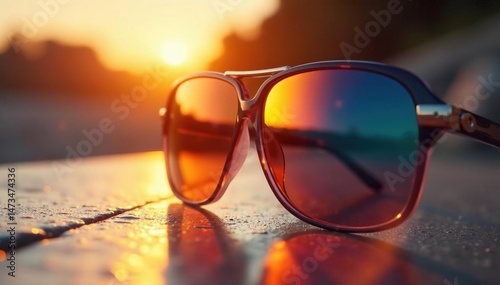 Wallpaper Mural Stylish sunglasses goggles reflecting sunlight, close-up shot , summer accessory, sports accessory Torontodigital.ca