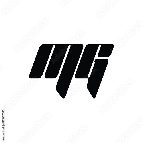 MG monogram logo design letter text name symbol monochrome logotype alphabet character simple logo