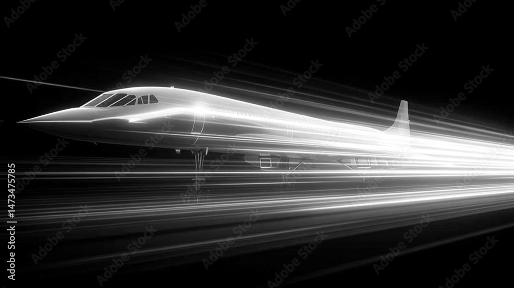 Hypersonic missile in high-speed flight, captured with dynamic motion blur. Symbolizes advanced military technology, speed, power, and precision in a sleek, futuristic defense visualization.