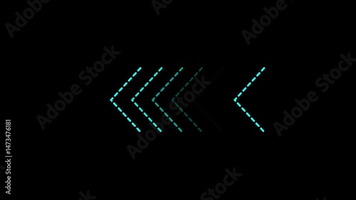 arrow direction animation background. looping arrow animation. Flashing direction indicators 4k video.