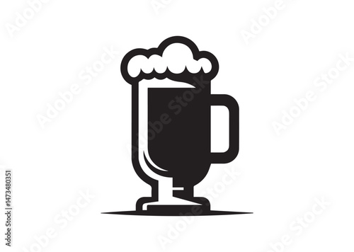 Beer Glass Silhouette Vector
