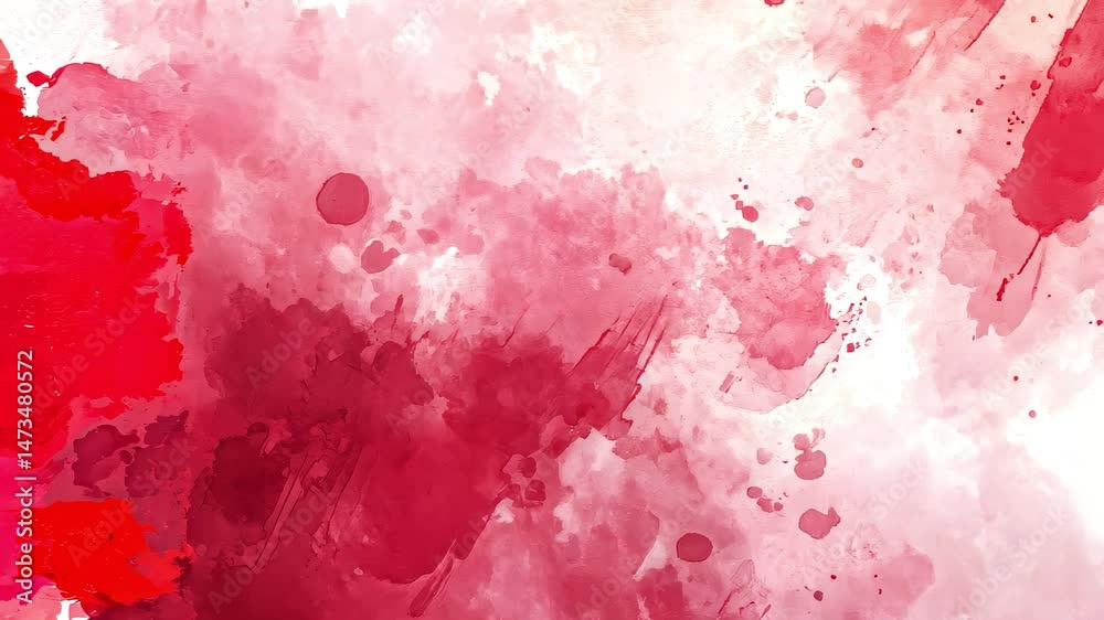 Red watercolor smudge background