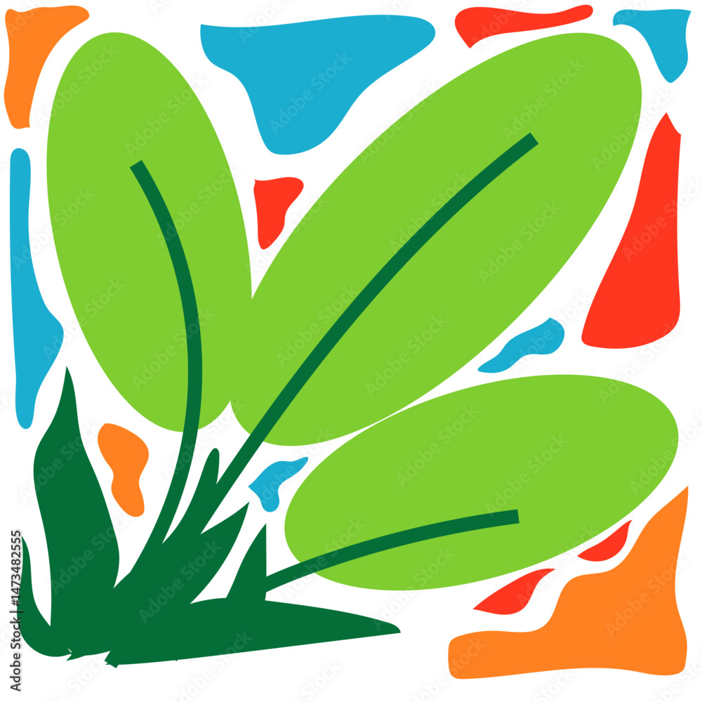 Naklejka premium Abstract botanical design