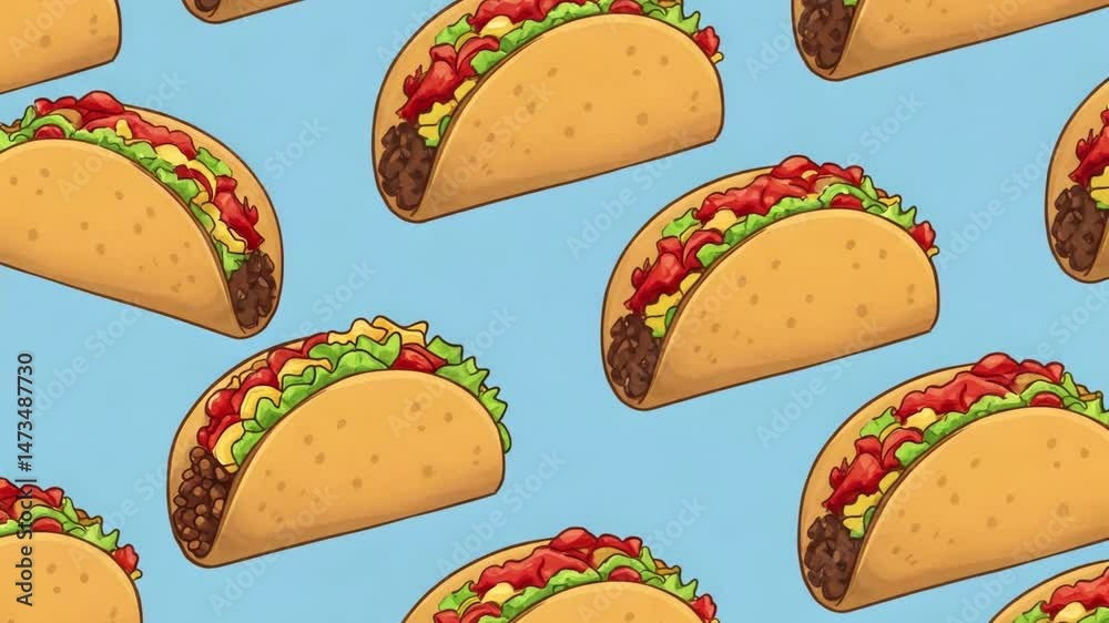 animation  background with taco	
