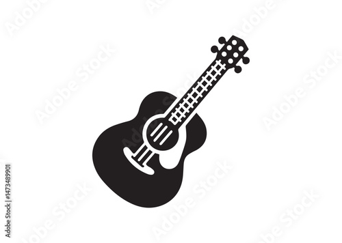 Guitar Icon, Guitar Silhouette Vector