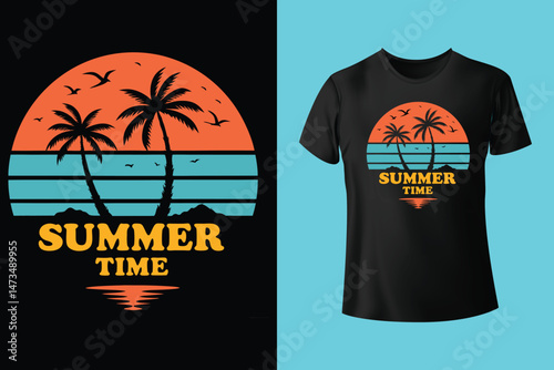 summer typography slogan text, Vector graphic for t-shirt prints, book cover ,posters and other uses