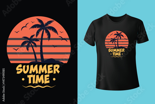 summer typography slogan text, Vector graphic for t-shirt prints, book cover ,posters and other uses