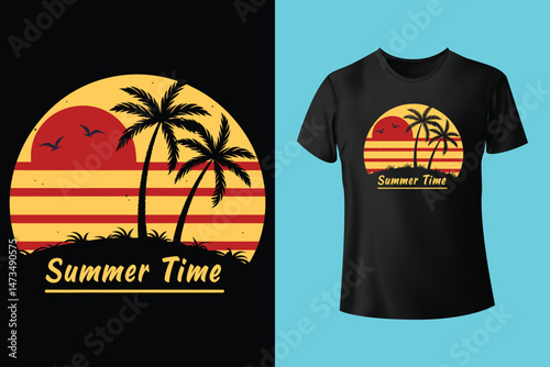 summer typography slogan text, Vector graphic for t-shirt prints, book cover ,posters and other uses