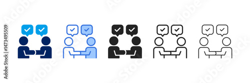 Agreement  Icon Set Different Style Collection