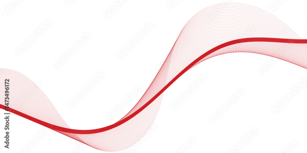 Abstract white background with red wave for design brochure, website, and flyer more artistic take with abstract shapes or swirls of pink, red, and white that evoke a sense of love