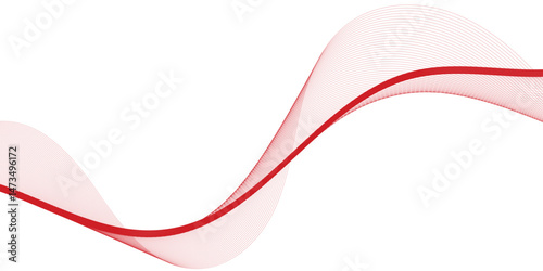Abstract white background with red wave for design brochure, website, and flyer more artistic take with abstract shapes or swirls of pink, red, and white that evoke a sense of love 