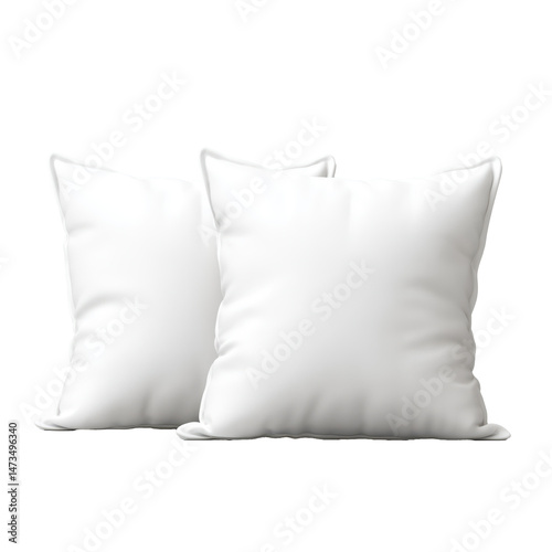 Elegant White Pillows, Perfect for Any Home Decor , isolated on white background png