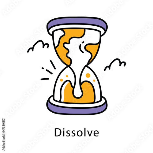 Dissolve Filled Outline icon. EPS 10 File