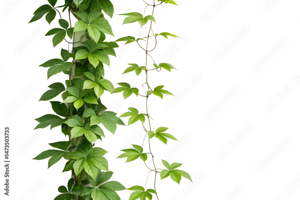 Obraz premium green leaves isolated on white