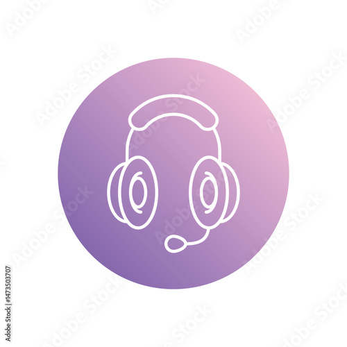 Customer Support icon vector stock illustration