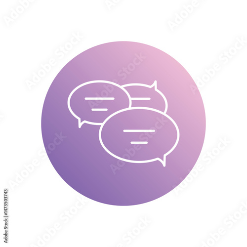 Live Chat Support icon vector stock illustration