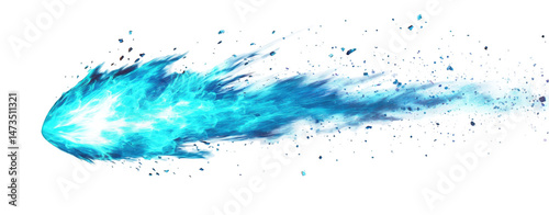 Blue Energy Stream, Magical Power, Light Beam