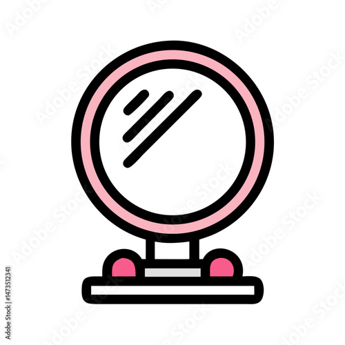 Makeup Mirror with Stand Icon Design
