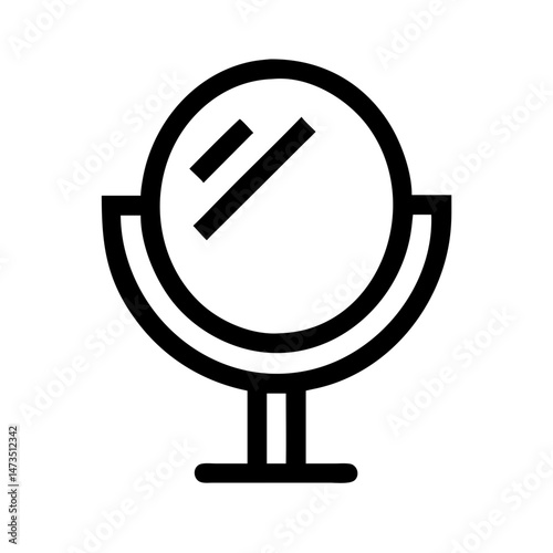 Makeup Mirror with Stand Icon Design