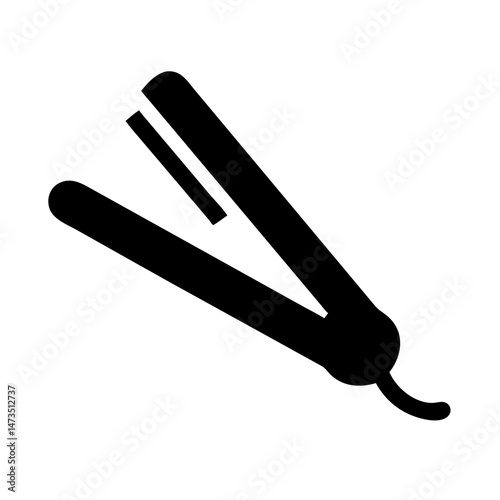 Hair Straightener Flat Iron Icon Design


