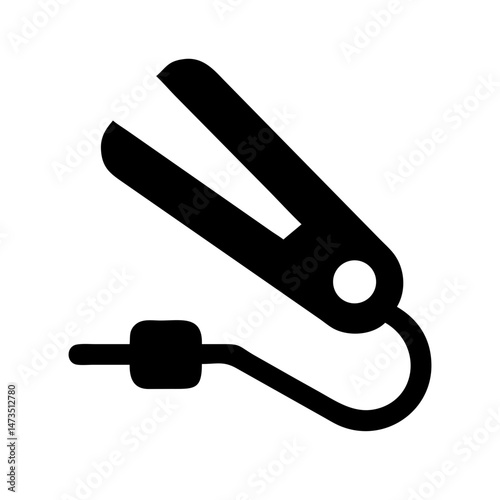 Hair Straightener Flat Iron Icon Design

