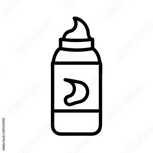 Hair Mousse Can Styling Product Icon Design