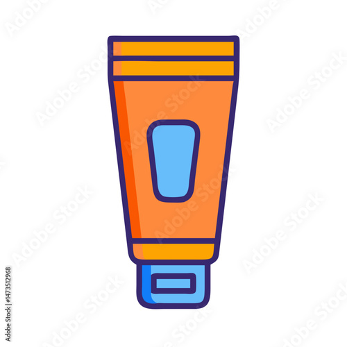 Hair Gel Tube Styling Product Icon Design