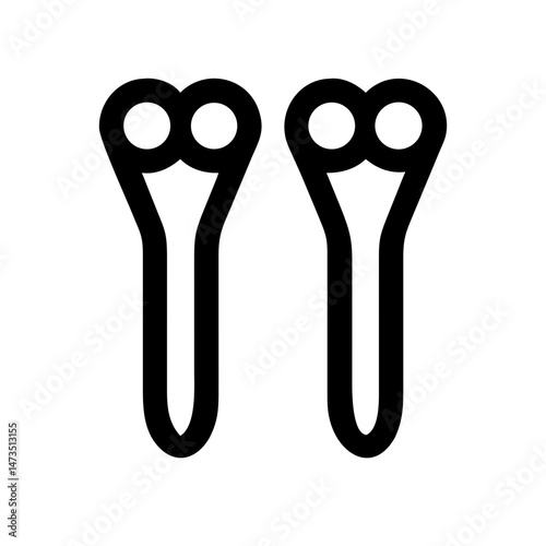 Hair Cutting Scissors Tool Icon Design photo