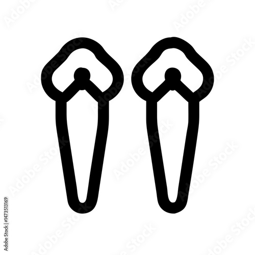 Hair Cutting Scissors Tool Icon Design
