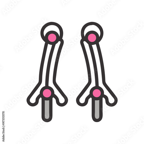 Hair Cutting Scissors Tool Icon Design photo