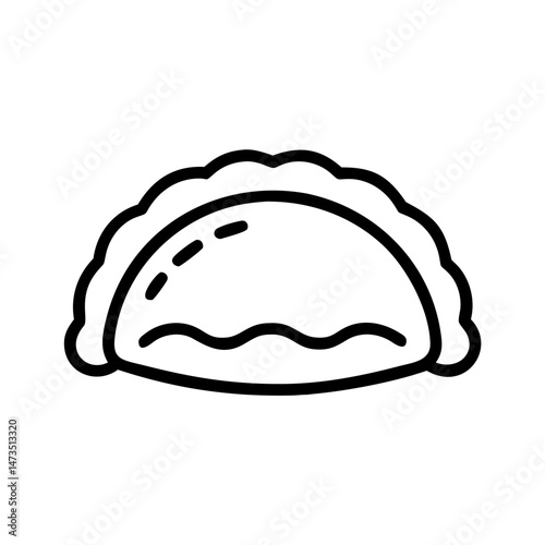 Empanada Pastry Savory Food Icon Design